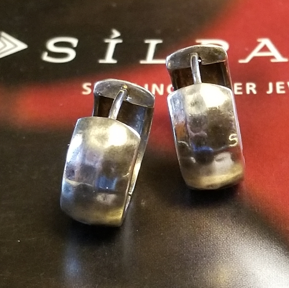 Rare Silpada Sterling Silver Hoop Earrings - Picture 10 of 10